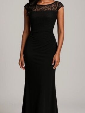 🤩 R&M Richards Illusion Lace Evening Gown - size 14W